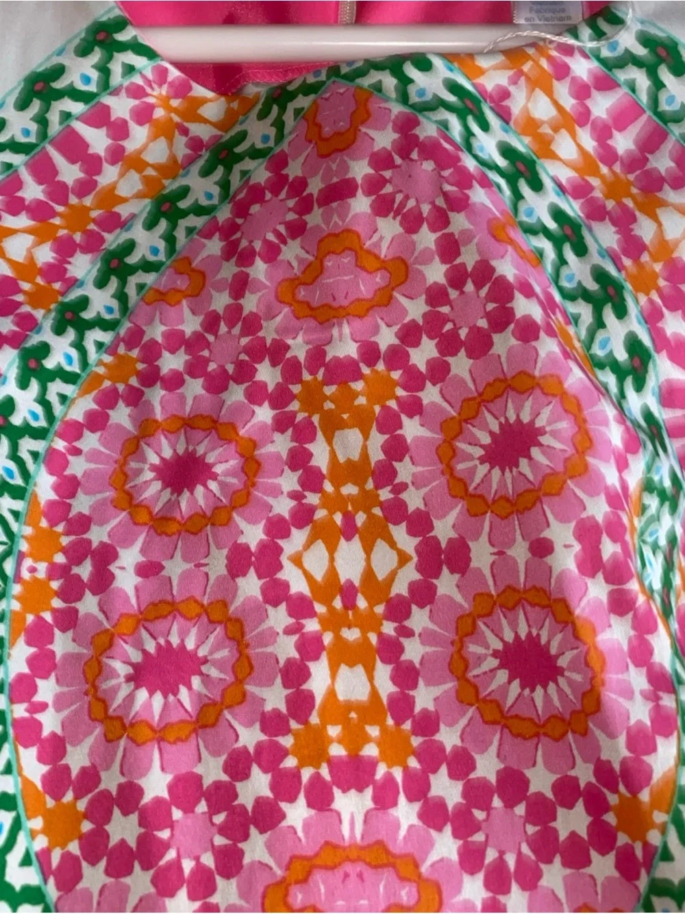 London Times Pink Green Multicolor Asymmetrical Dress